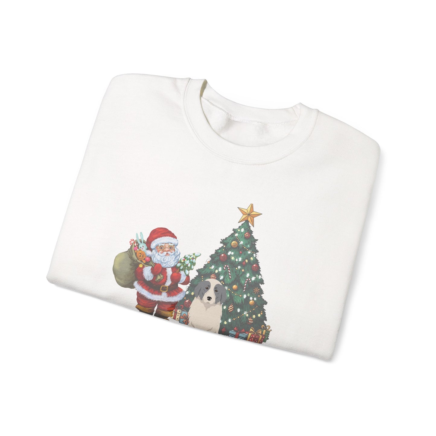 Great Pyrenees Dog Santa's Little Helper Unisex Heavy Blend Crewneck Sweatshirt