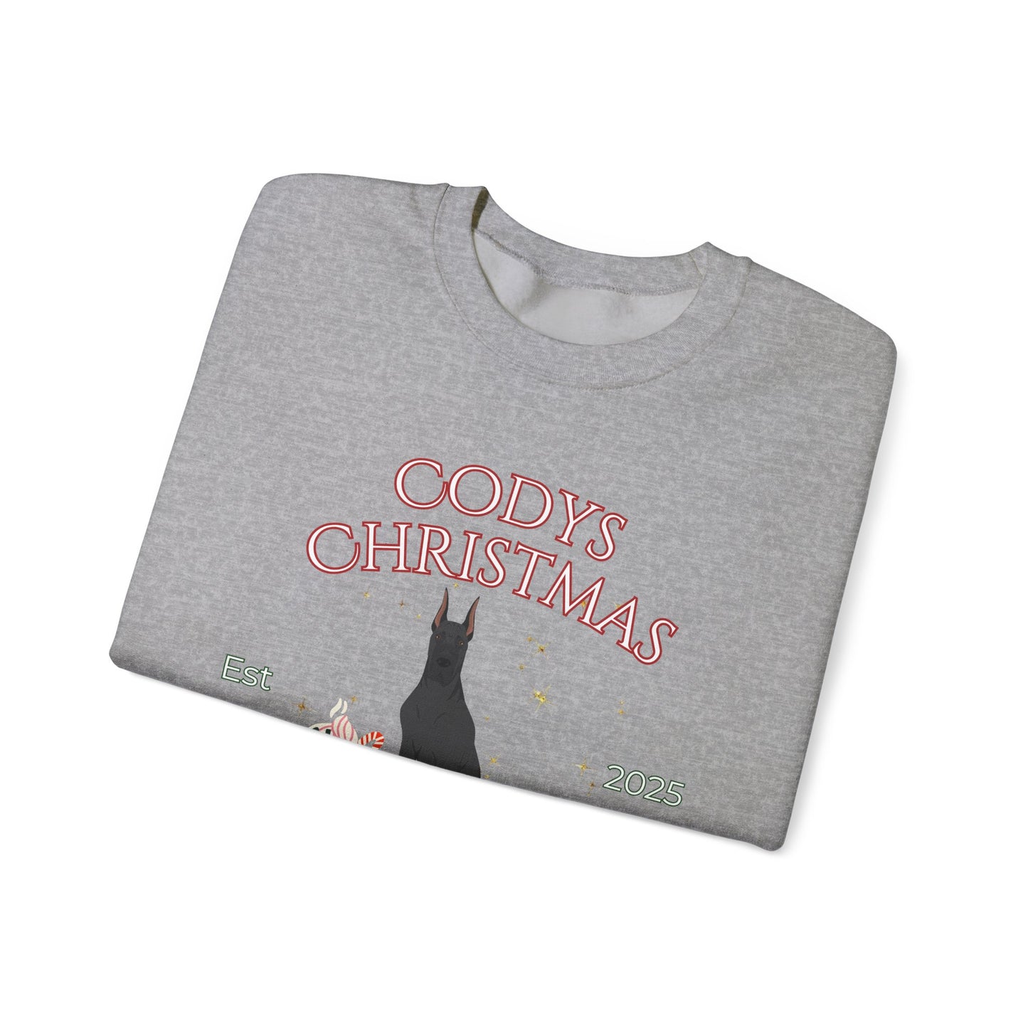 Great Dane Dog Christmas Social Club Unisex Heavy Blend Crewneck Sweatshirt Custom Name