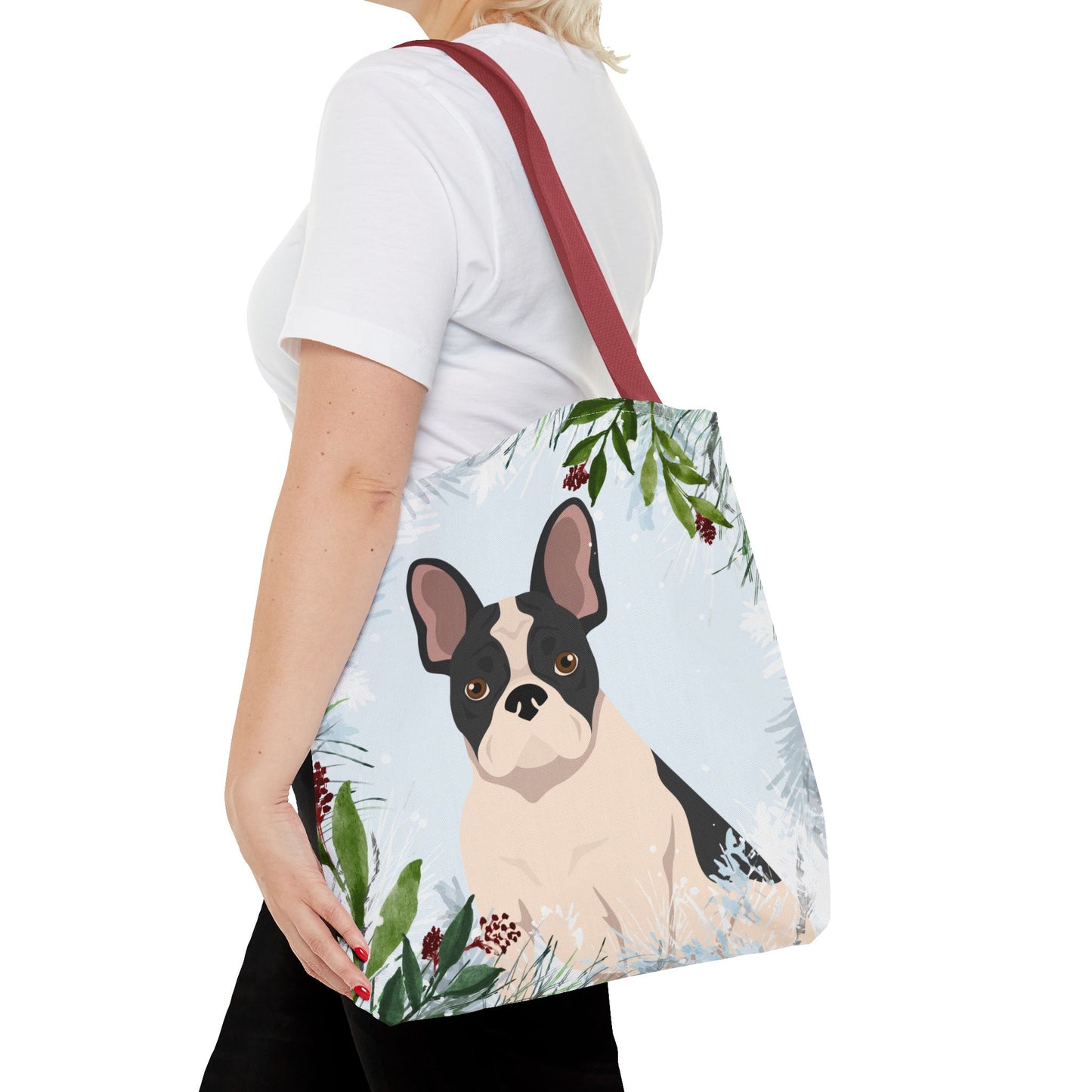 French Bulldog Dog Christmas Holiday Tote Bag 16x16