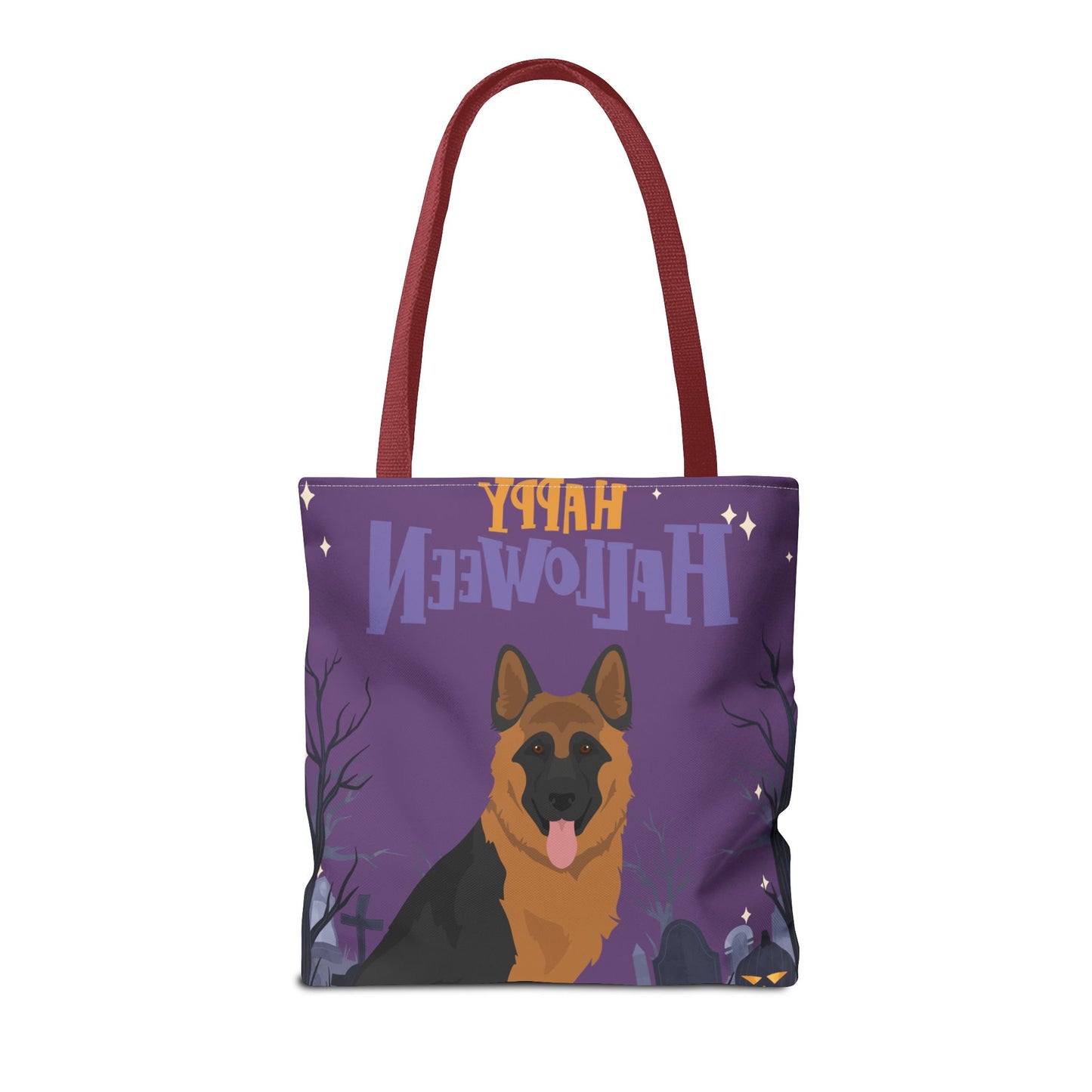 German Shepherd Dog Happy Halloween Tote Bag 16x16