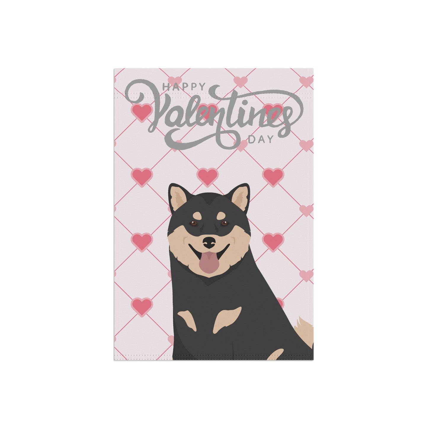 Shiba Inu Dog Valentines Day Garden Flag