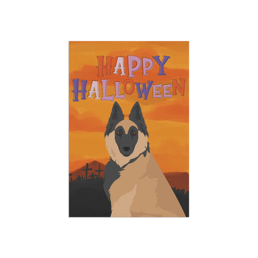 Belgian Tervuren Dog Halloween Garden Flag