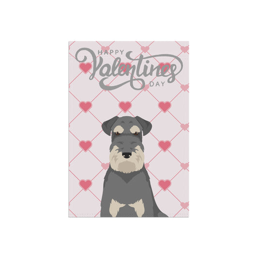 Schnauzer Dog Valentines Day Garden Flag