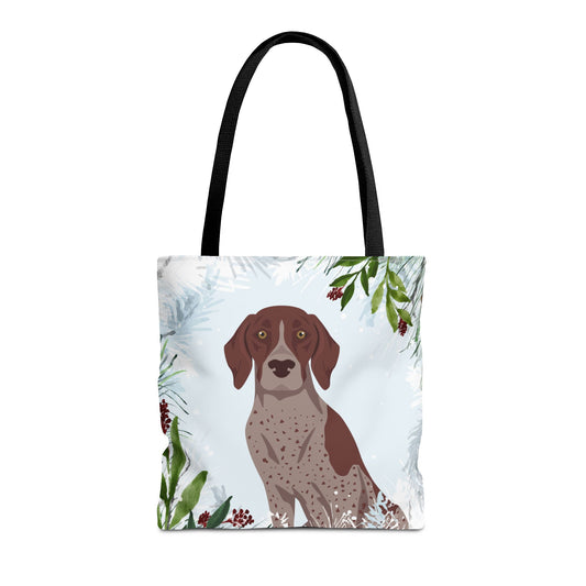 German Shorthaired Pointer Dog Christmas Holiday Tote Bag 16x16