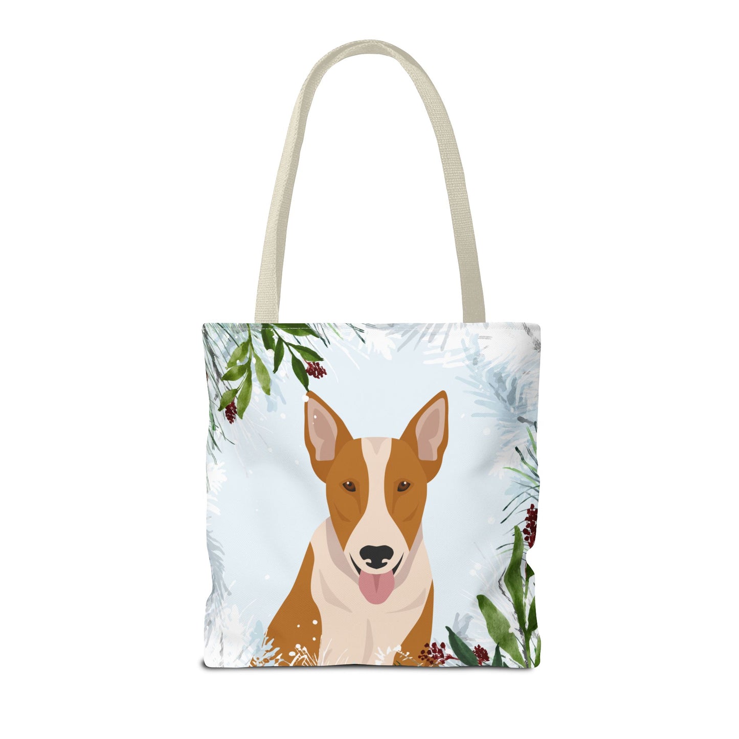 Bull Terrier Dog Christmas Holiday Tote Bag 16x16