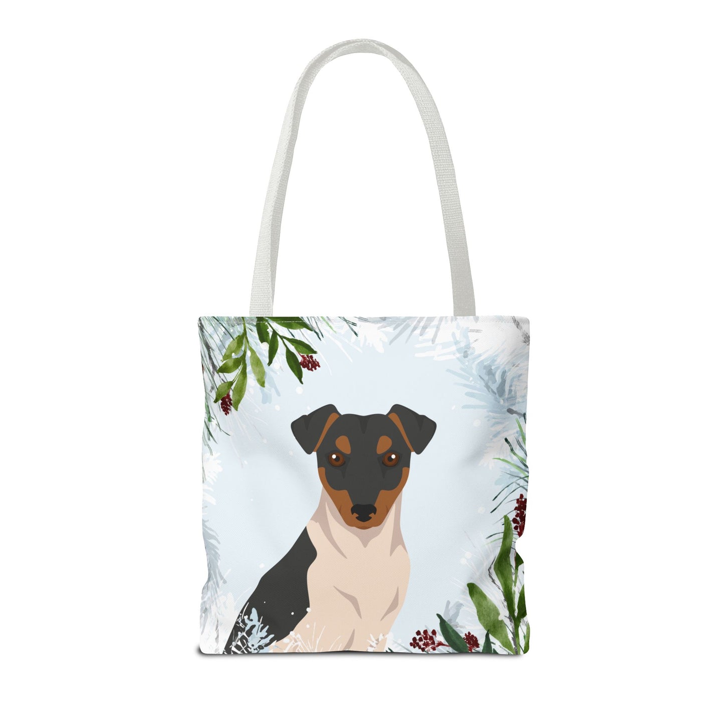 Brazillian Terrier Dog Christmas Holiday Tote Bag 16x16