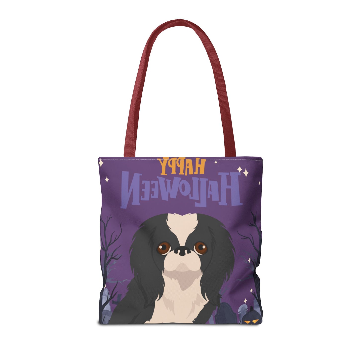 Japanese Chin Dog Happy Halloween Tote Bag 16x16