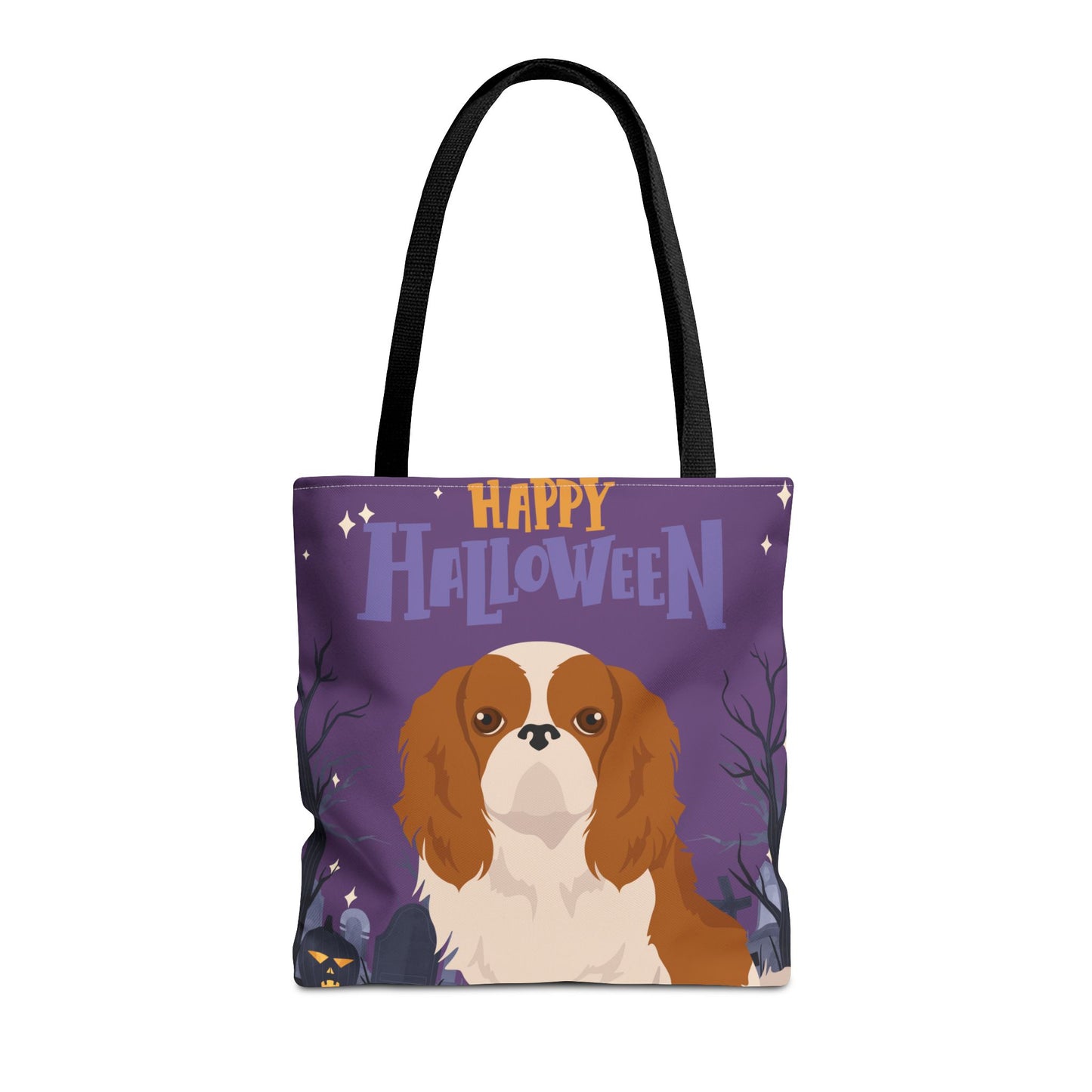 English Toy Spaniel Dog Happy Halloween Tote Bag 16x16