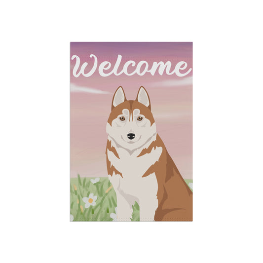 Siberian Husky Dog Welcome Garden Flag