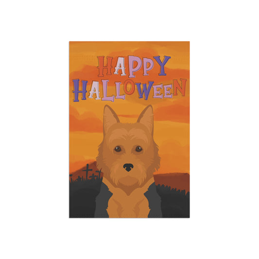 Australian Terrier Dog Halloween Garden Flag