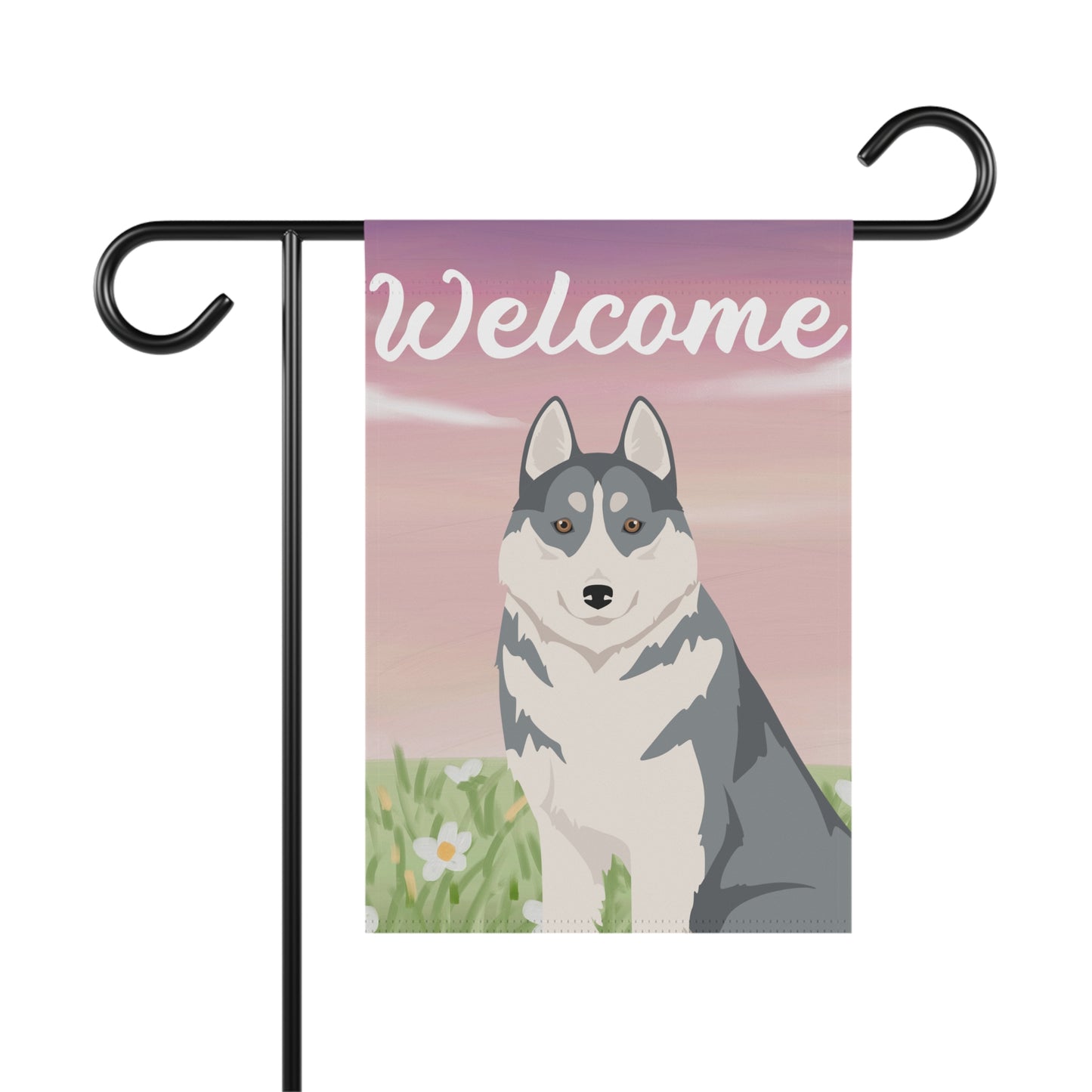 Siberian Husky Dog Welcome Garden Flag