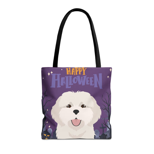 Coton de Tulear Dog Happy Halloween Tote Bag 16x16