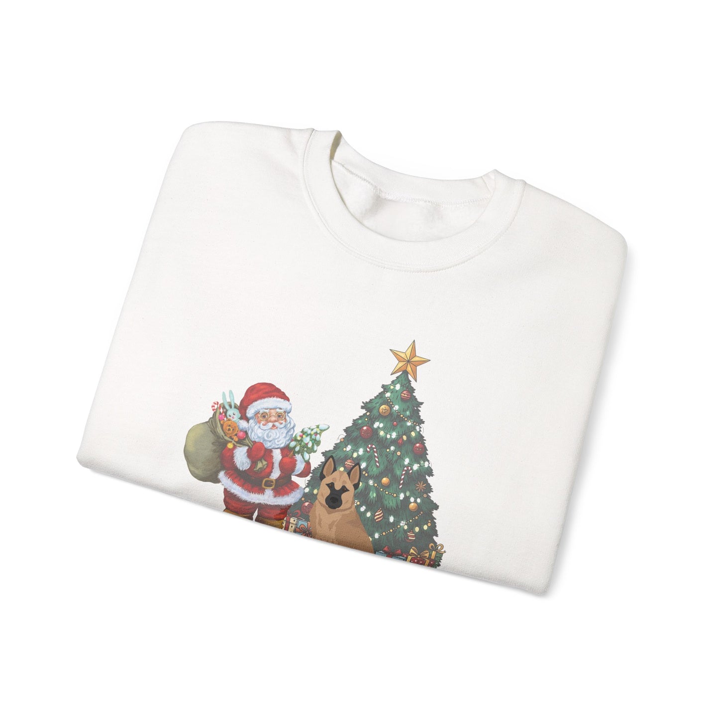 Hallefors Elkhound Dog Santa's Little Helper Unisex Heavy Blend Crewneck Sweatshirt