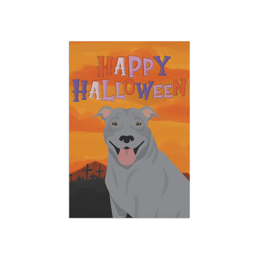 Pit Bull Dog Halloween Garden Flag