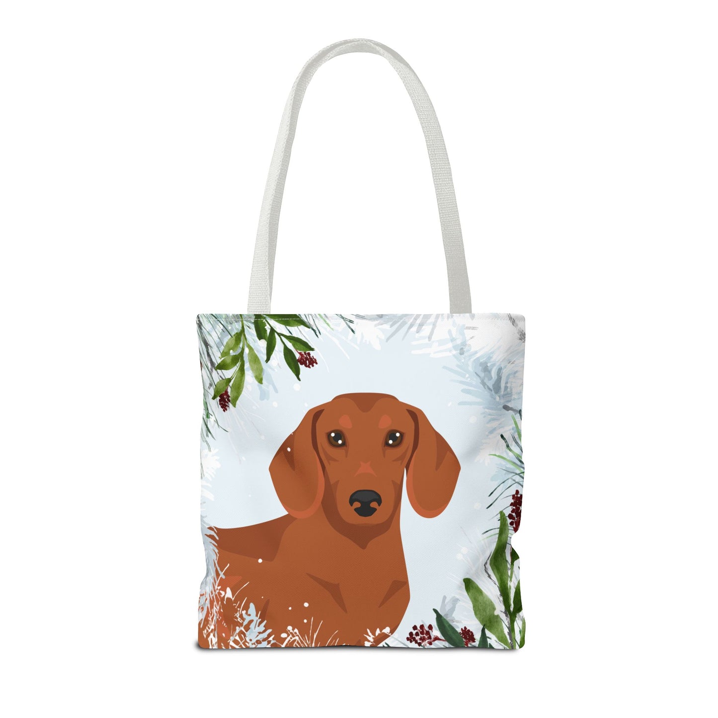 Dachshund Dog Christmas Holiday Tote Bag 16x16