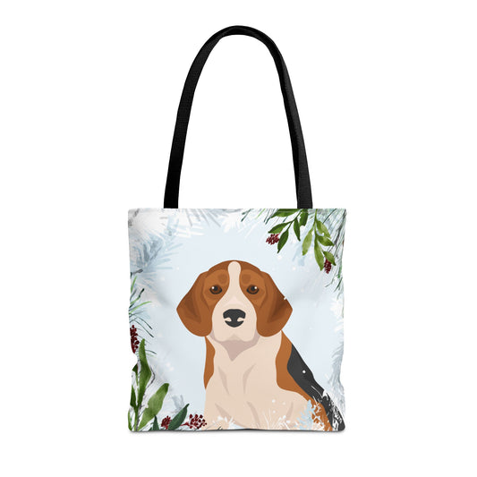 Beagle Dog Christmas Holiday Tote Bag 16x16