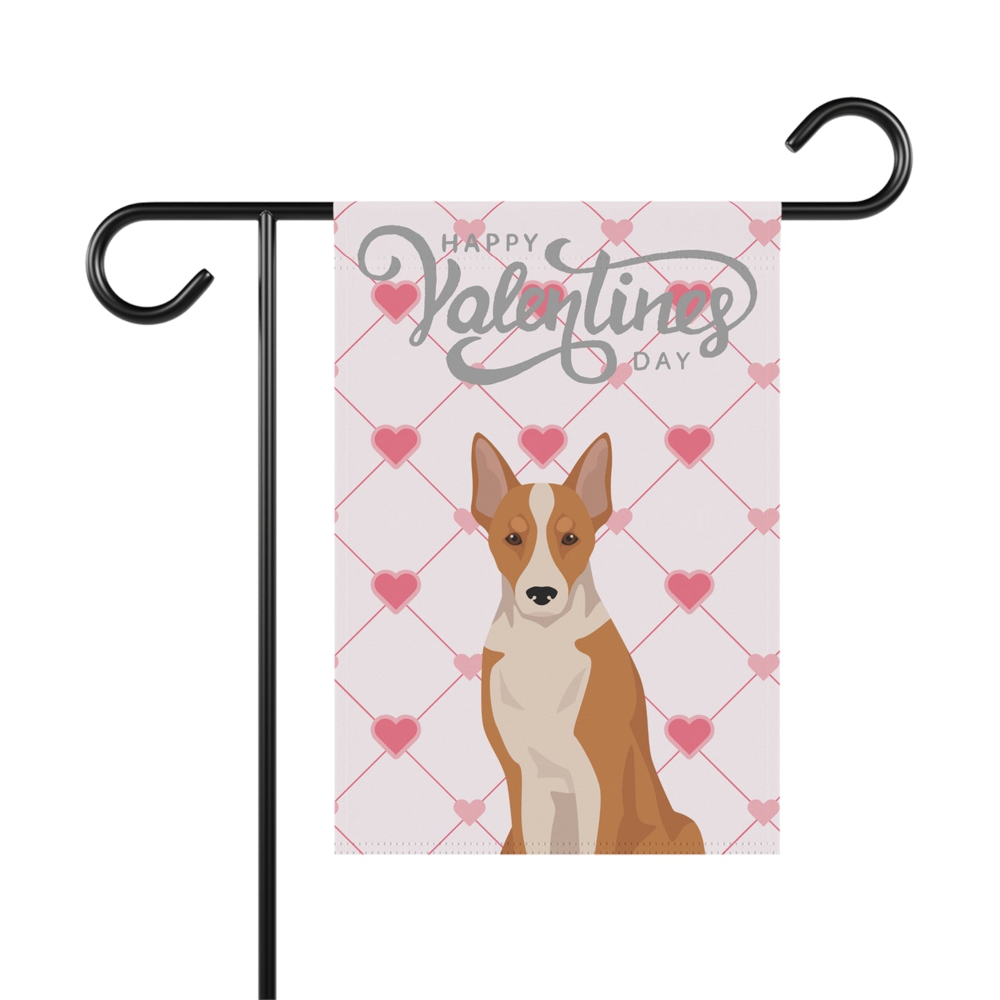 Portuguese Podengo Dog Valentines Day Garden Flag