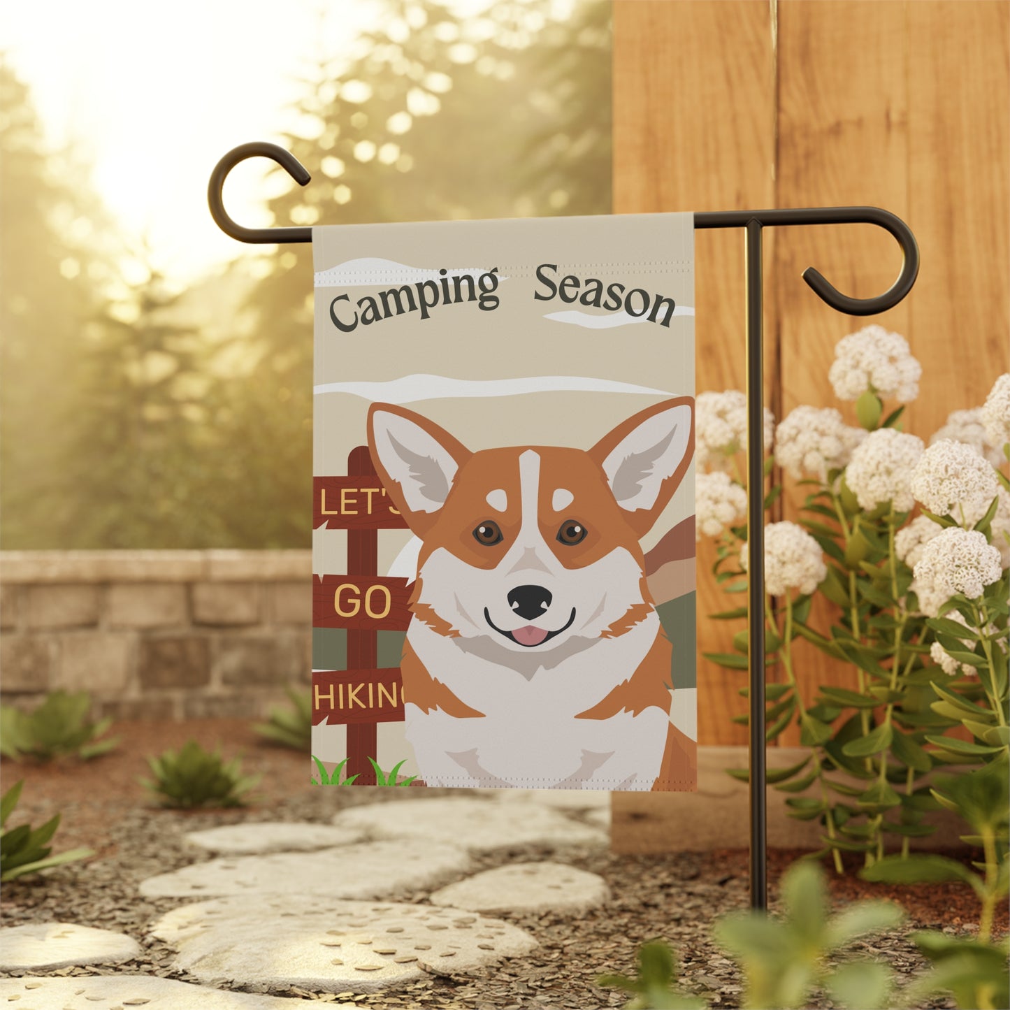Pembroke Welsh Corgi Dog Camping Garden Flag