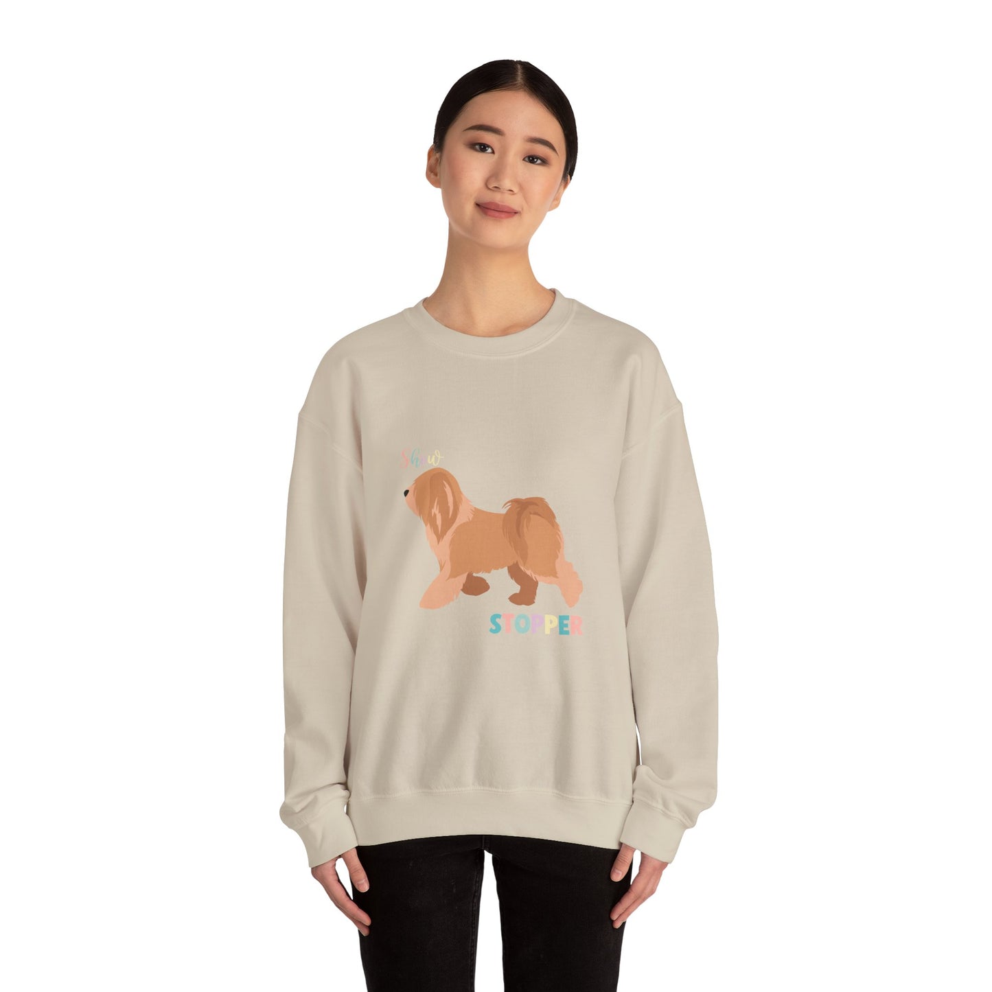 Tibetan Terrier Dog Unisex Heavy Blend Crewneck Sweatshirt