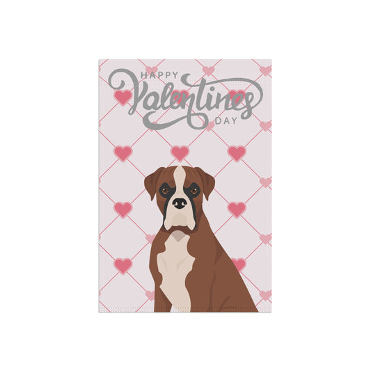Boxer Dog Valentines Day Garden Flag