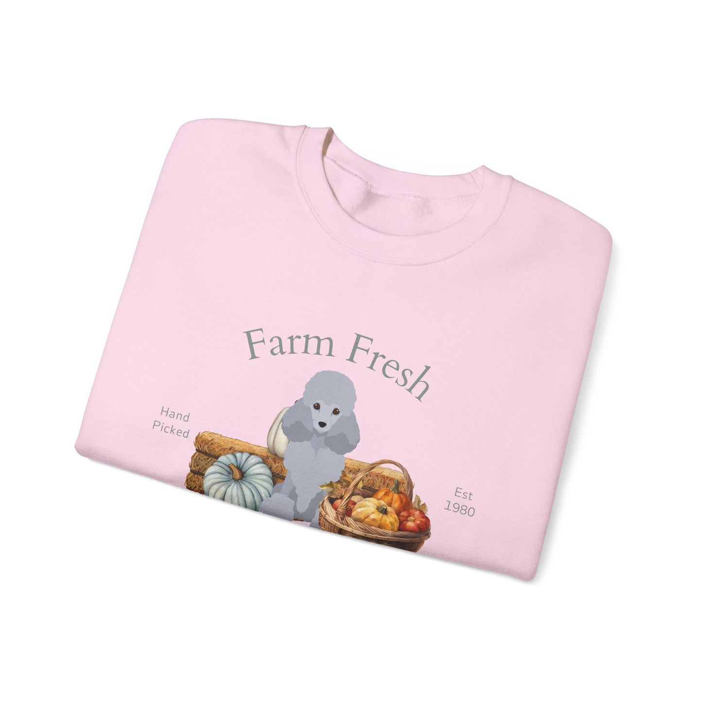 Poodle Dog Fall Farm Fresh Unisex Heavy Blend Crewneck Sweatshirt