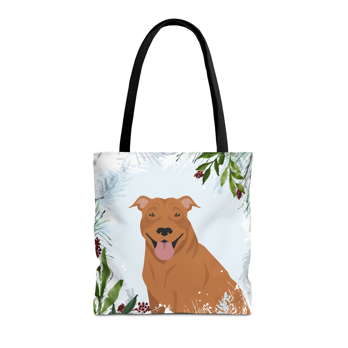 Pit Bull Dog Christmas Holiday Tote Bag 16x16