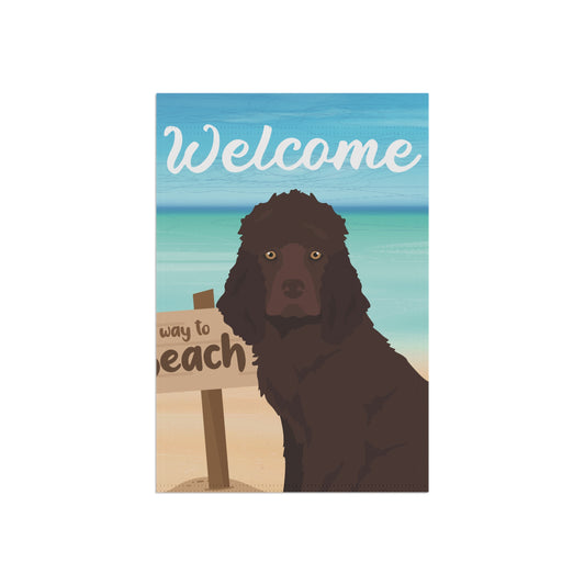 Irish Water Spaniel Dog Garden Flag
