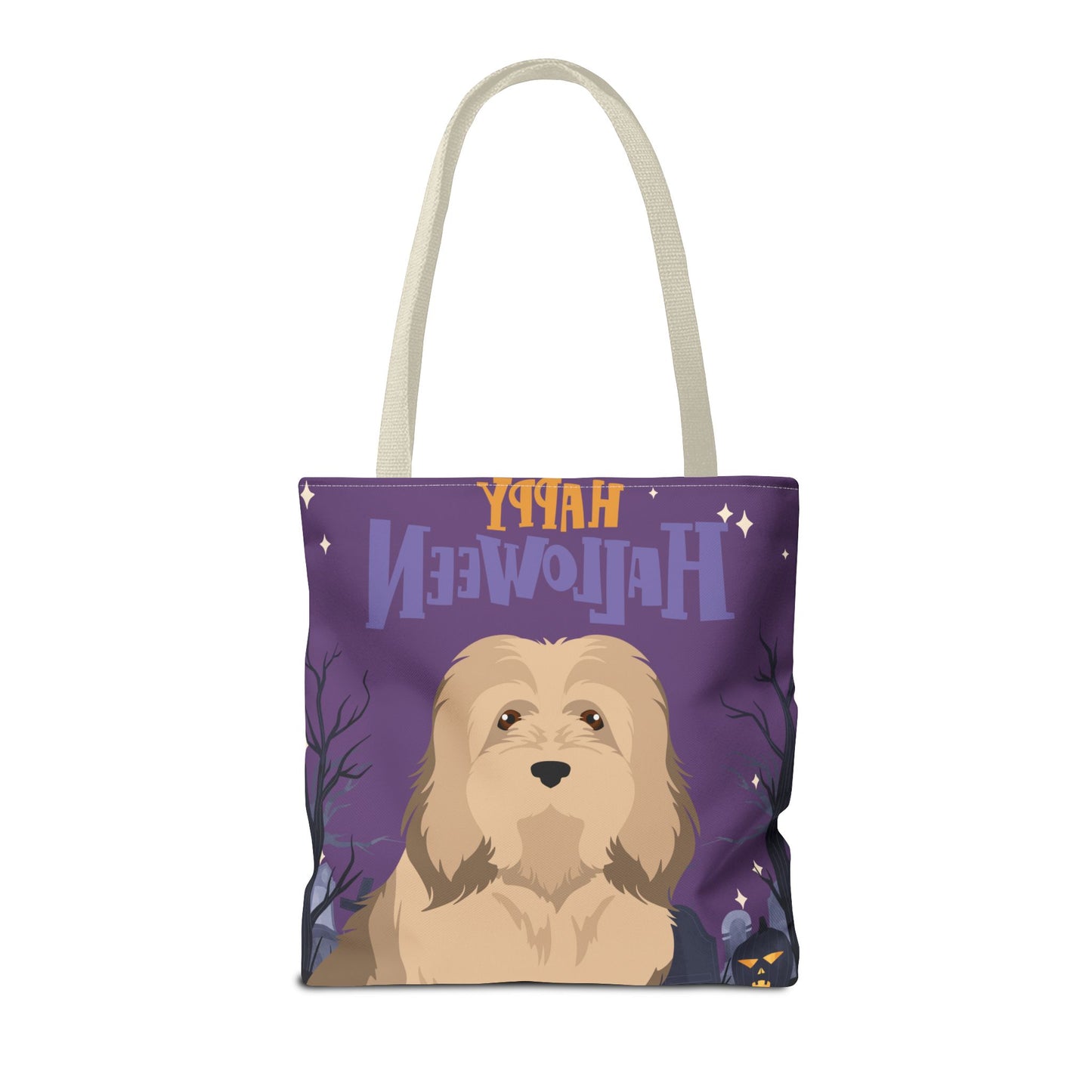 Havanese Dog Happy Halloween Tote Bag 16x16