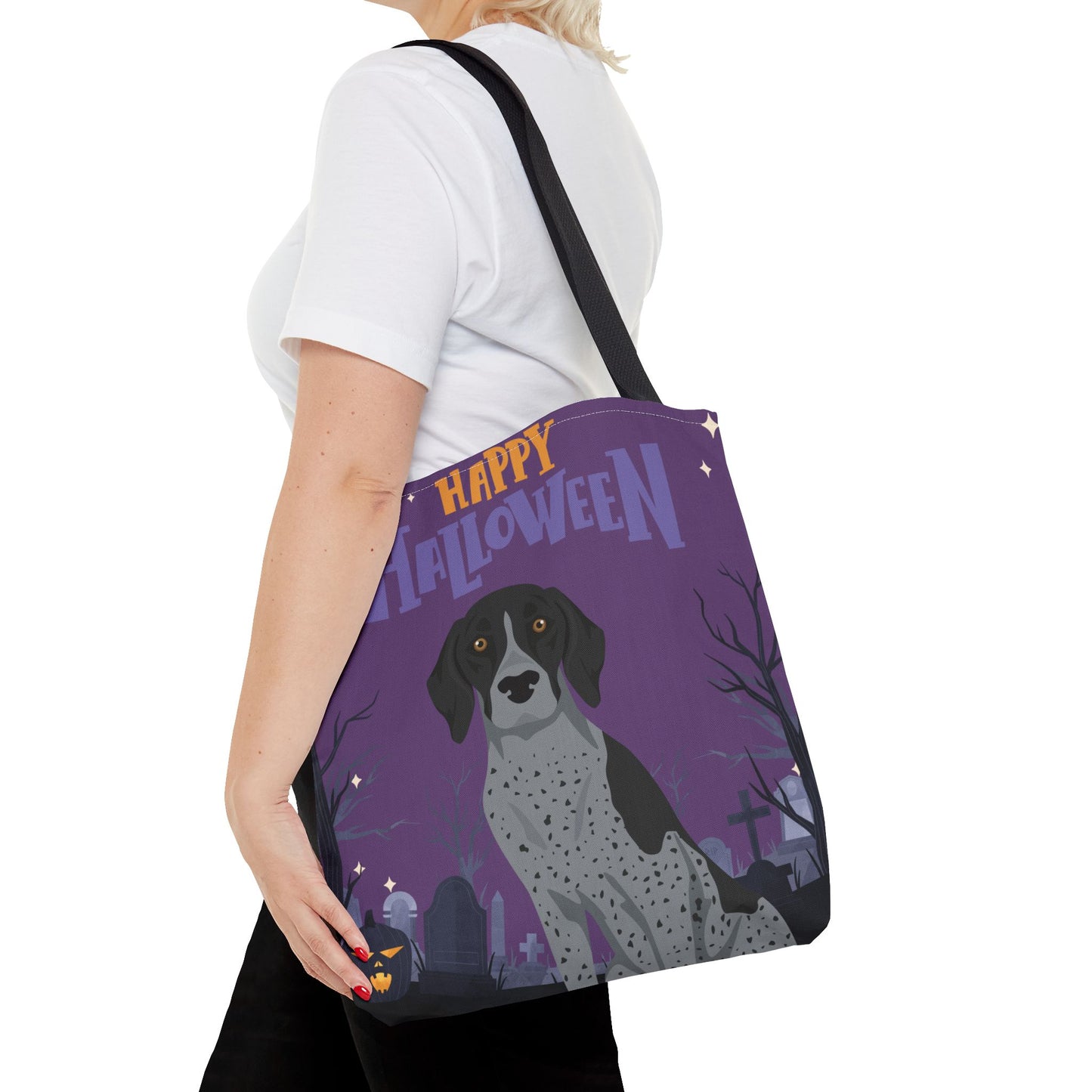 German Shorthaired Pointer Dog Happy Halloween Tote Bag 16x16