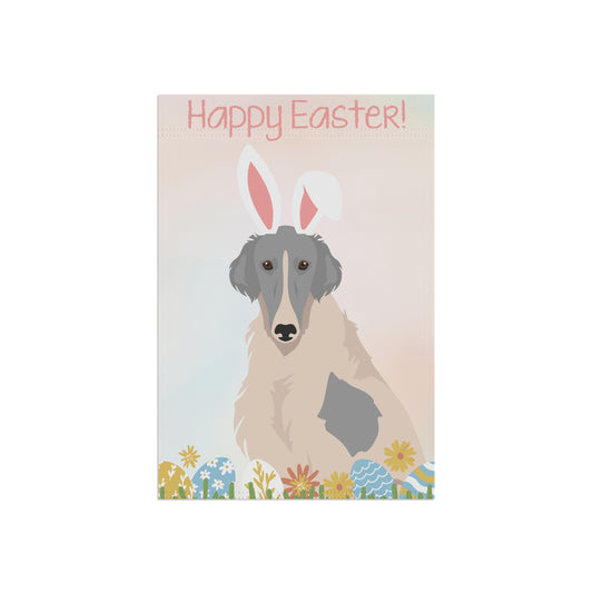 Borzoi Dog Happy Easter Garden Flag