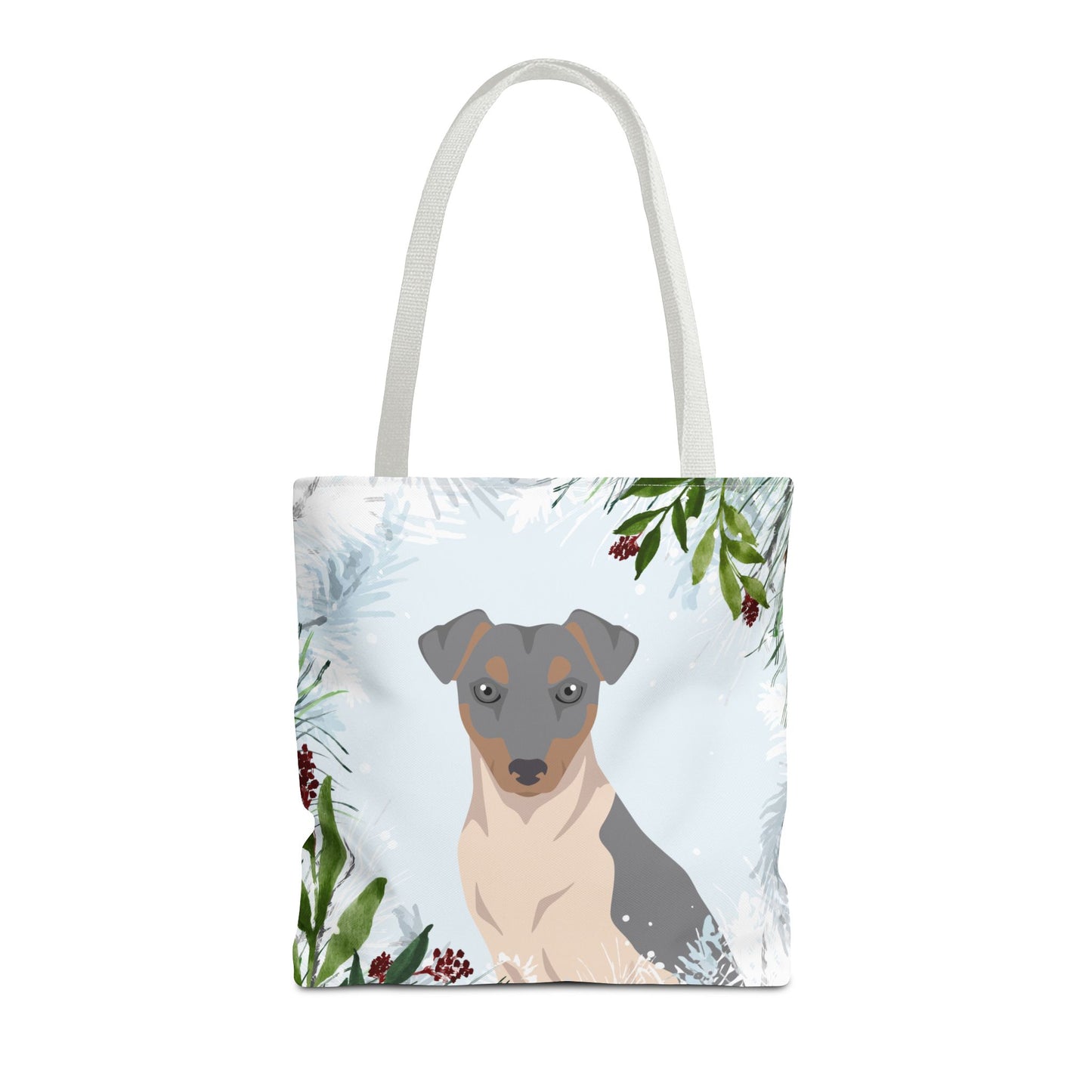 Brazillian Terrier Dog Christmas Holiday Tote Bag 16x16
