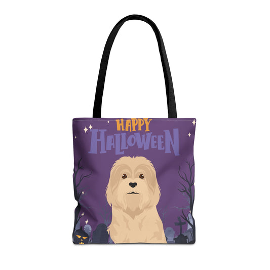 Lowchen Dog Happy Halloween Tote Bag 16x16