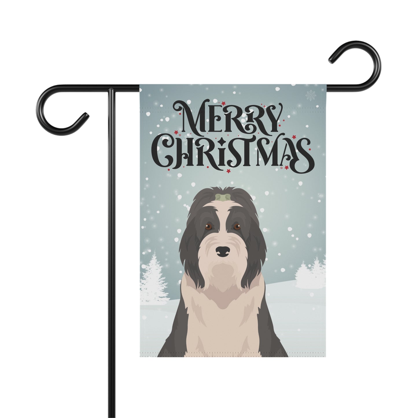 Bearded Collie Dog Garden Flag