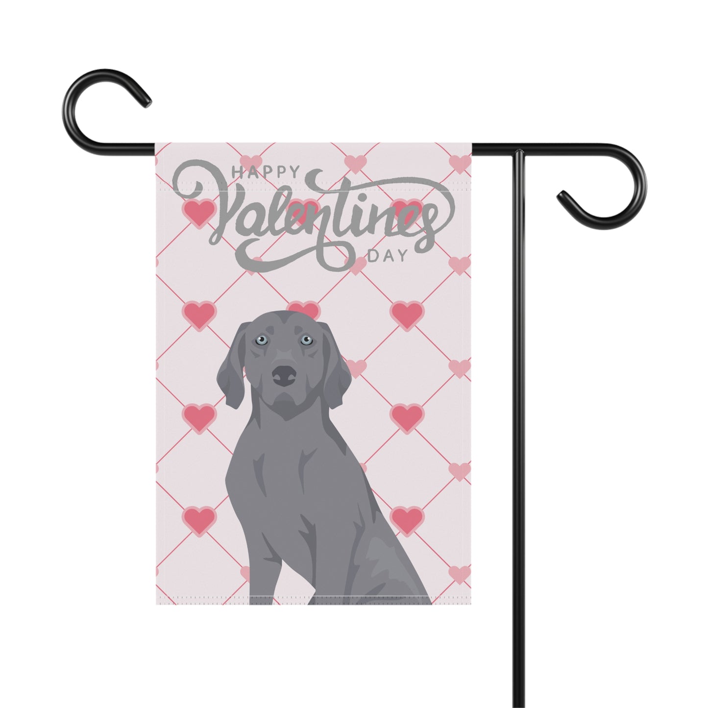 Weimaraner Dog Valentines Day Garden Flag
