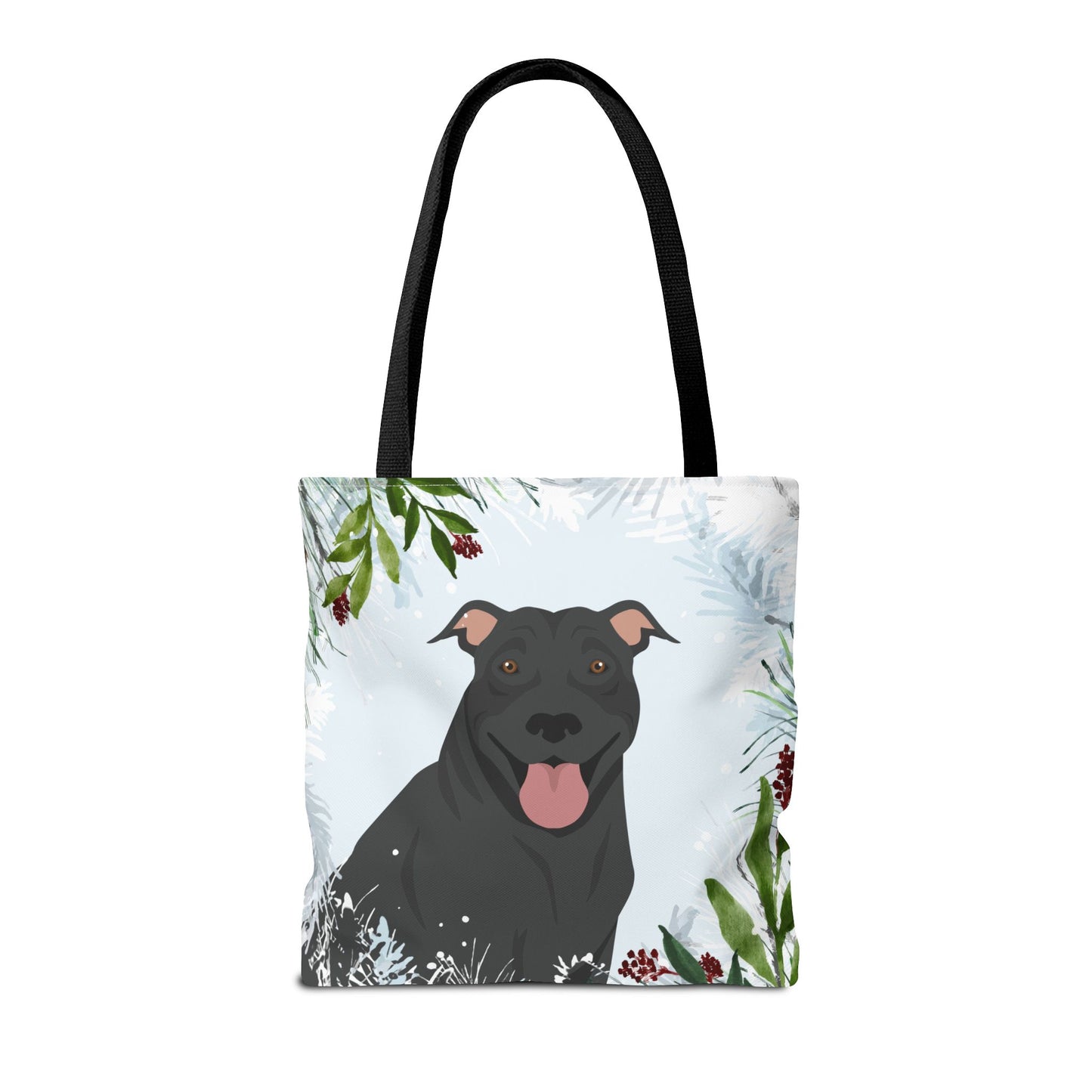 Pit Bull Dog Christmas Holiday Tote Bag 16x16