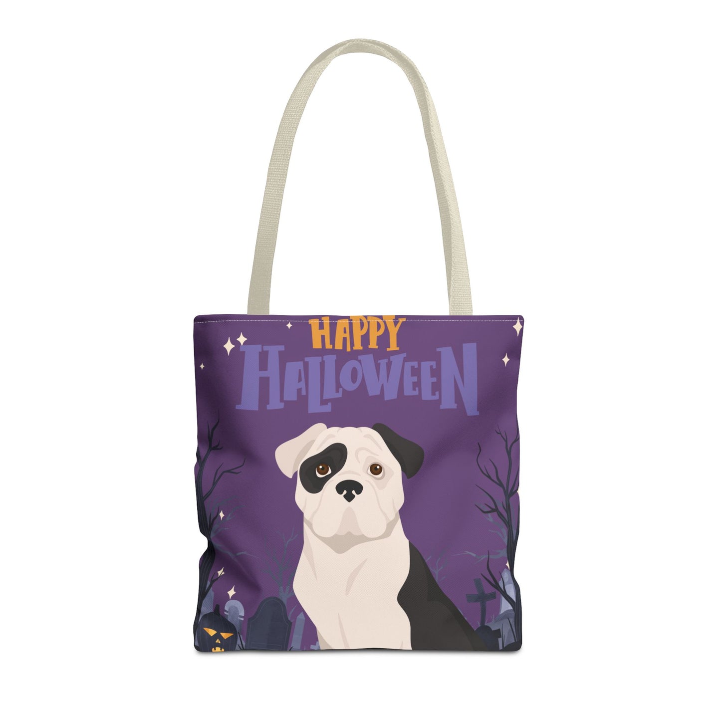 American Bulldog Dog Happy Halloween Tote Bag 16x16