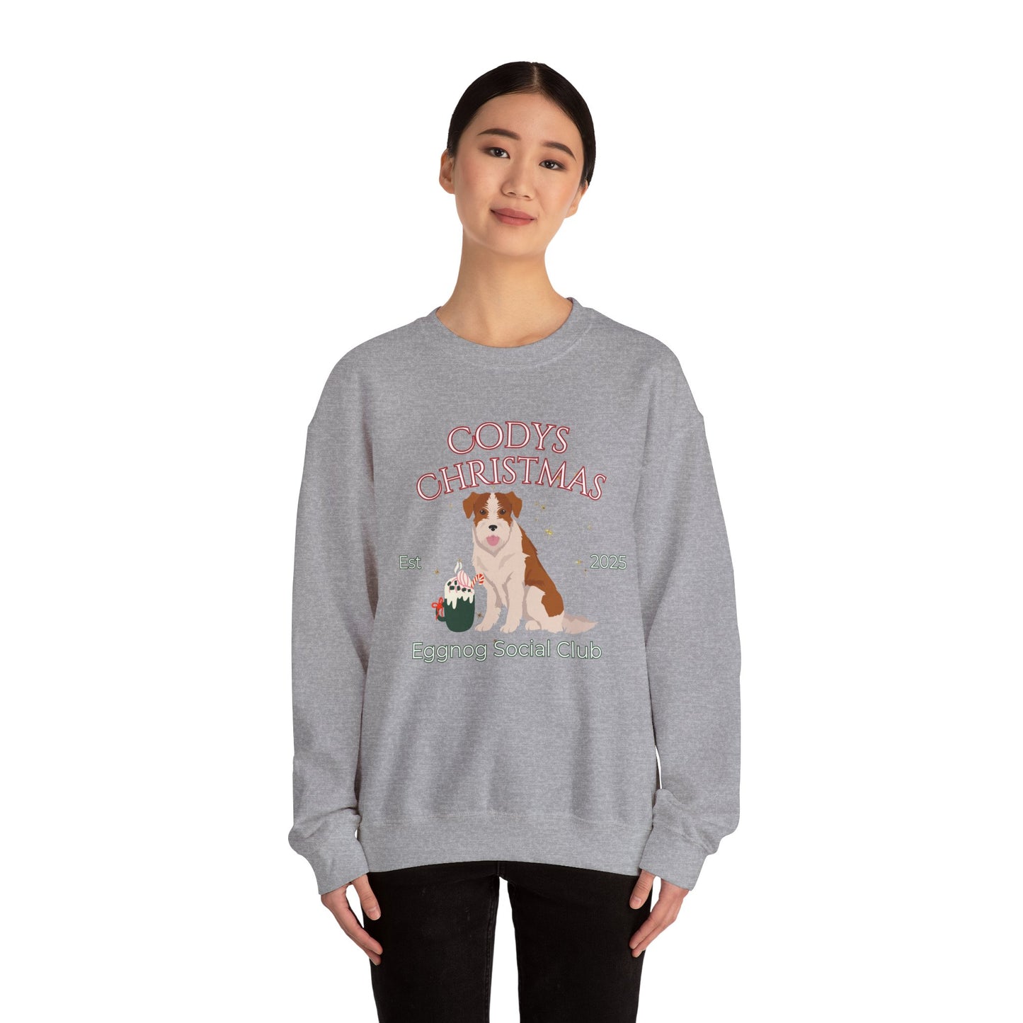 Kromfohrlander Dog Christmas Social Club Unisex Heavy Blend Crewneck Sweatshirt Custom Name