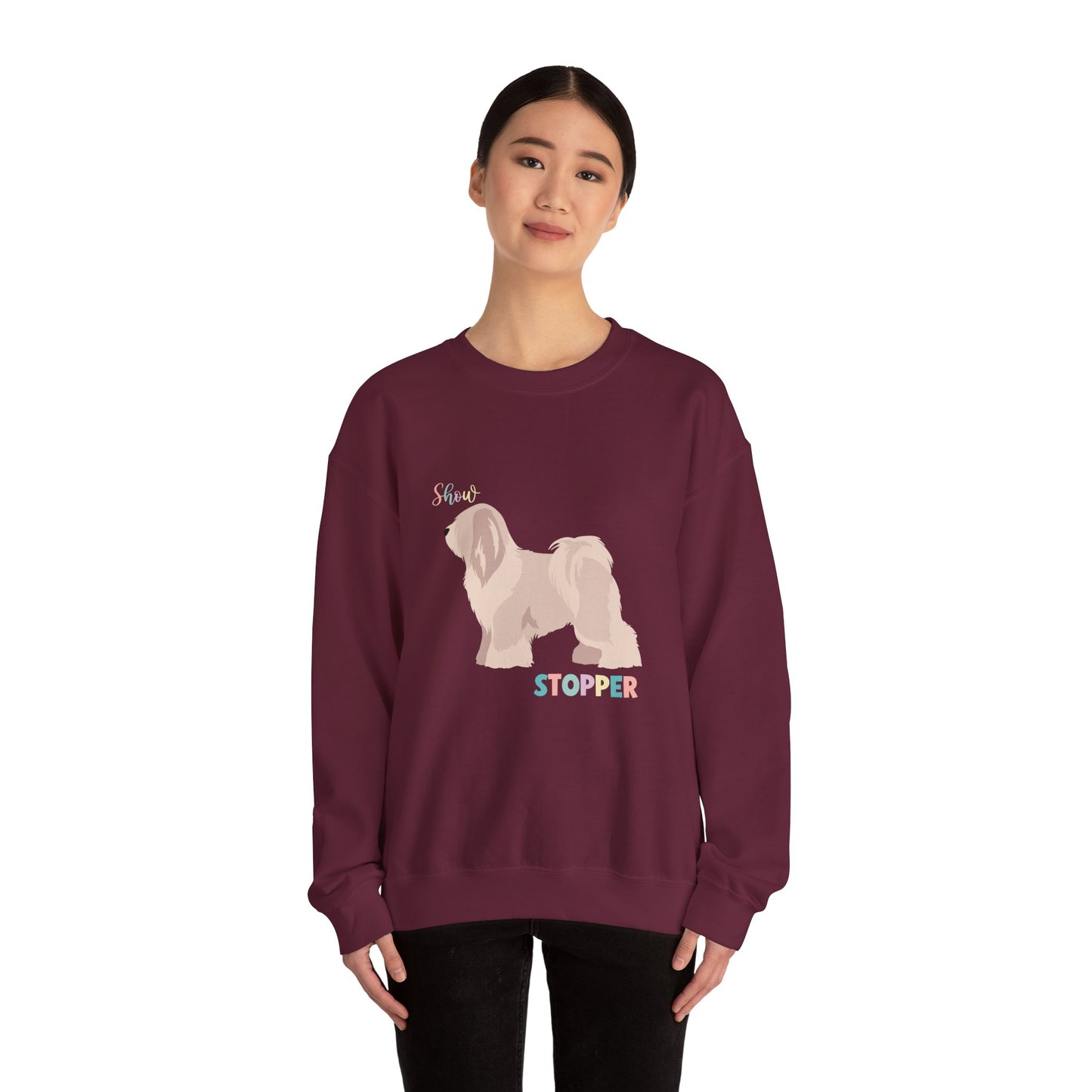 Tibetan Terrier Dog Unisex Heavy Blend Crewneck Sweatshirt