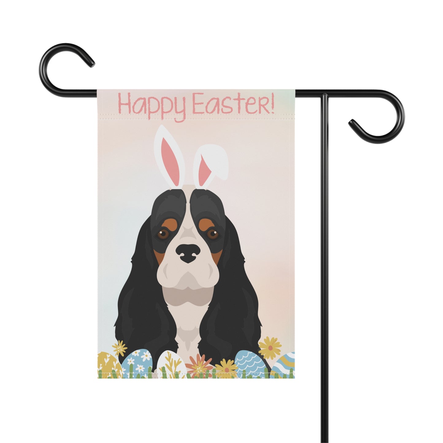 American Cocker Spaniel Dog Happy Easter Garden Flag