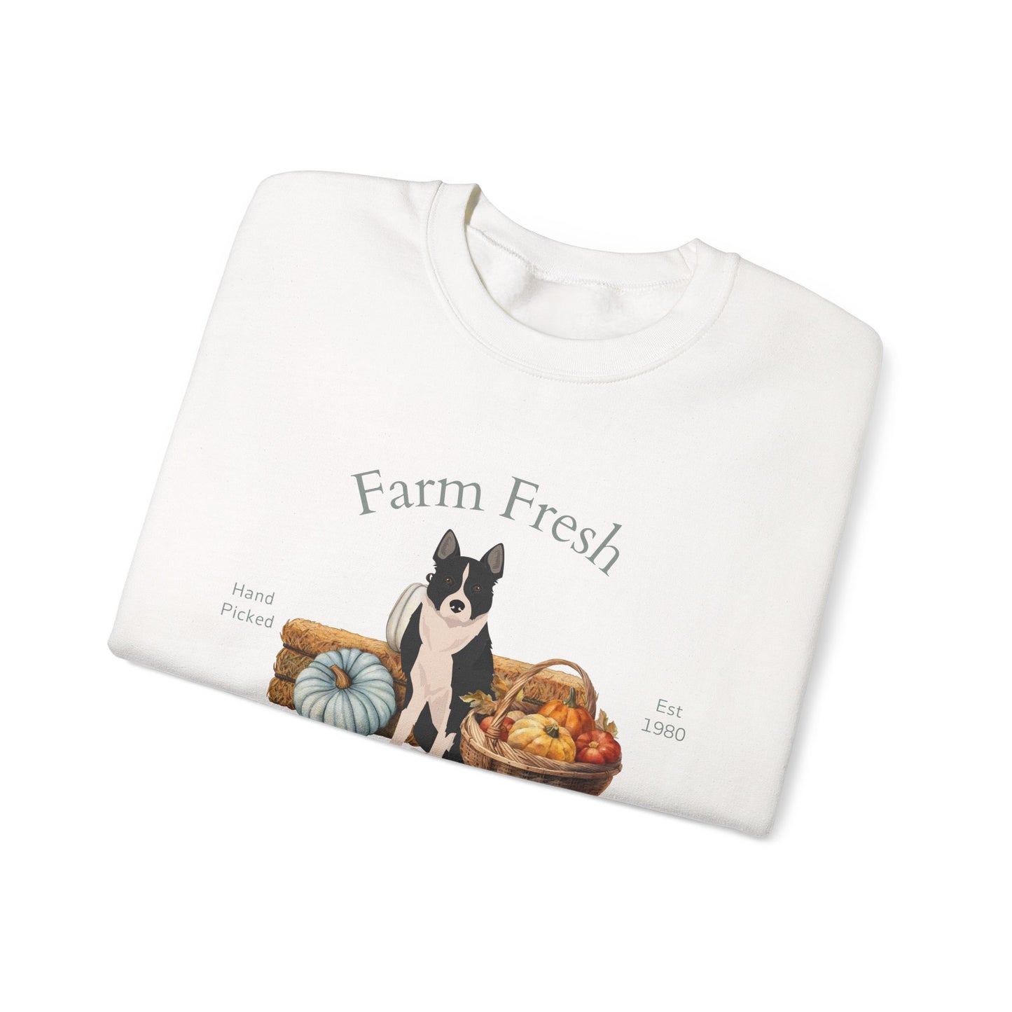 Karelian Bear Dog Dog Fall Farm Fresh Unisex Heavy Blend Crewneck Sweatshirt