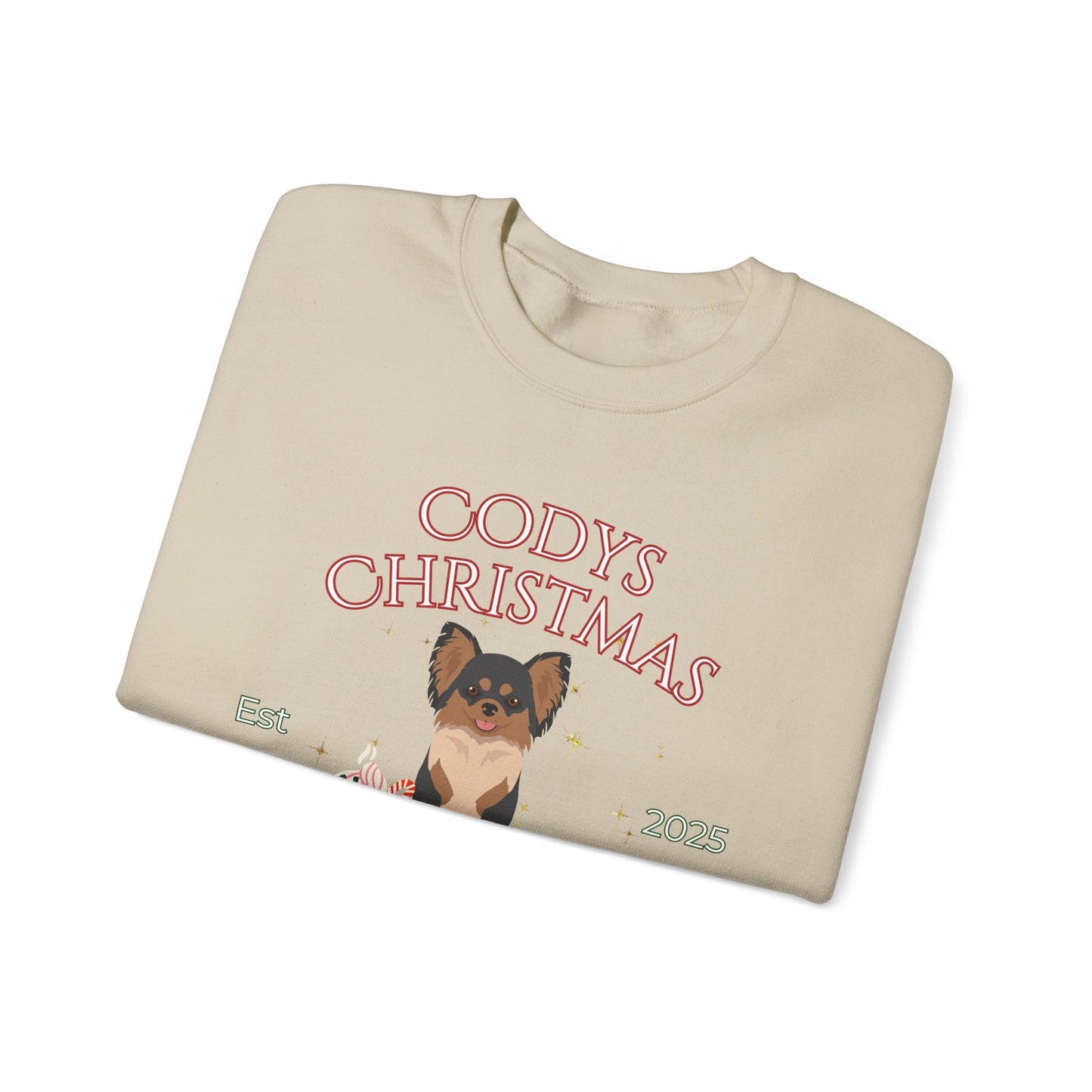 Chihuahua Dog Christmas Social Club Unisex Heavy Blend Crewneck Sweatshirt Custom Name