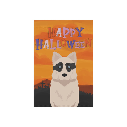 Yakutian Laika Dog Halloween Garden Flag