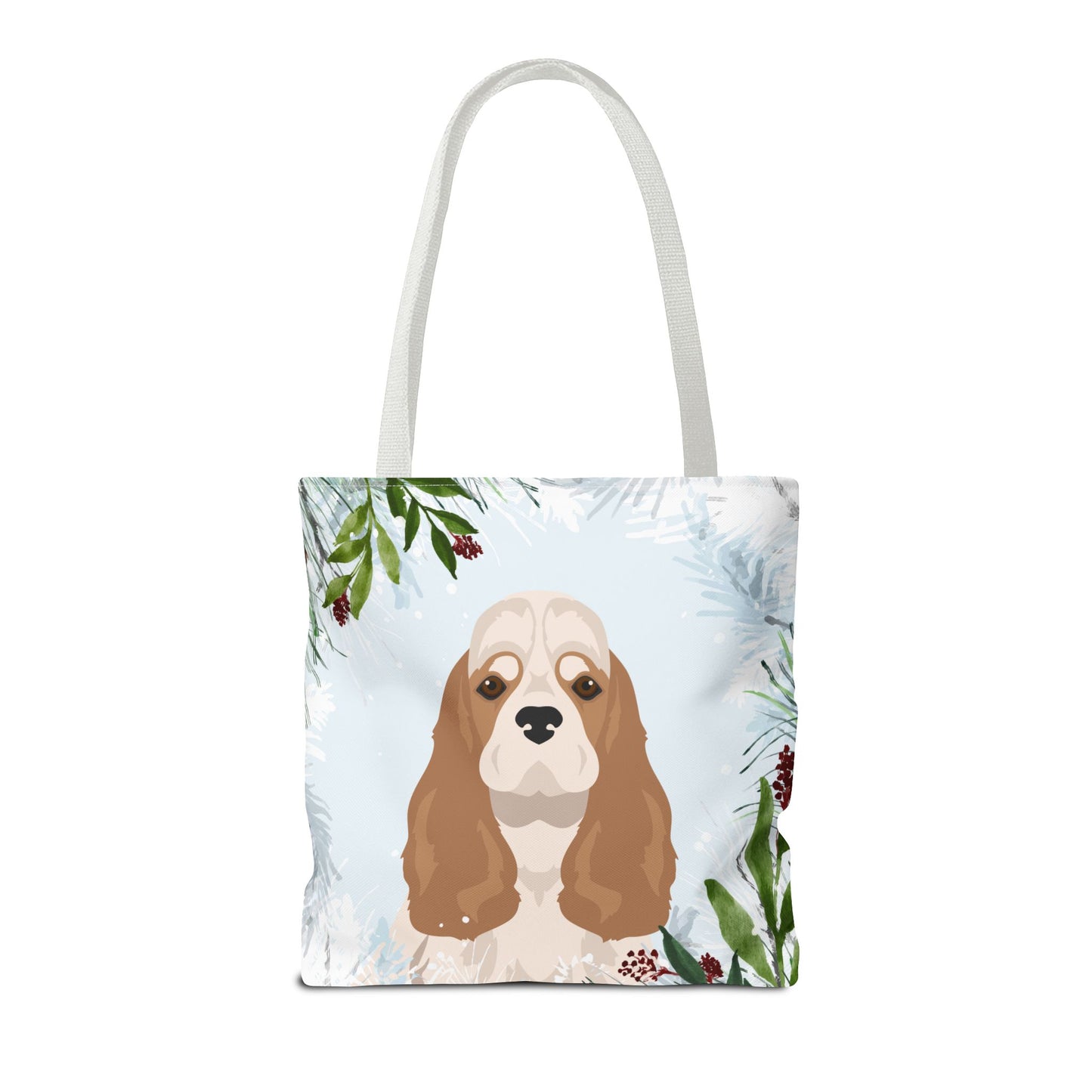 Cocker Spaniel Dog Christmas Holiday Tote Bag 16x16