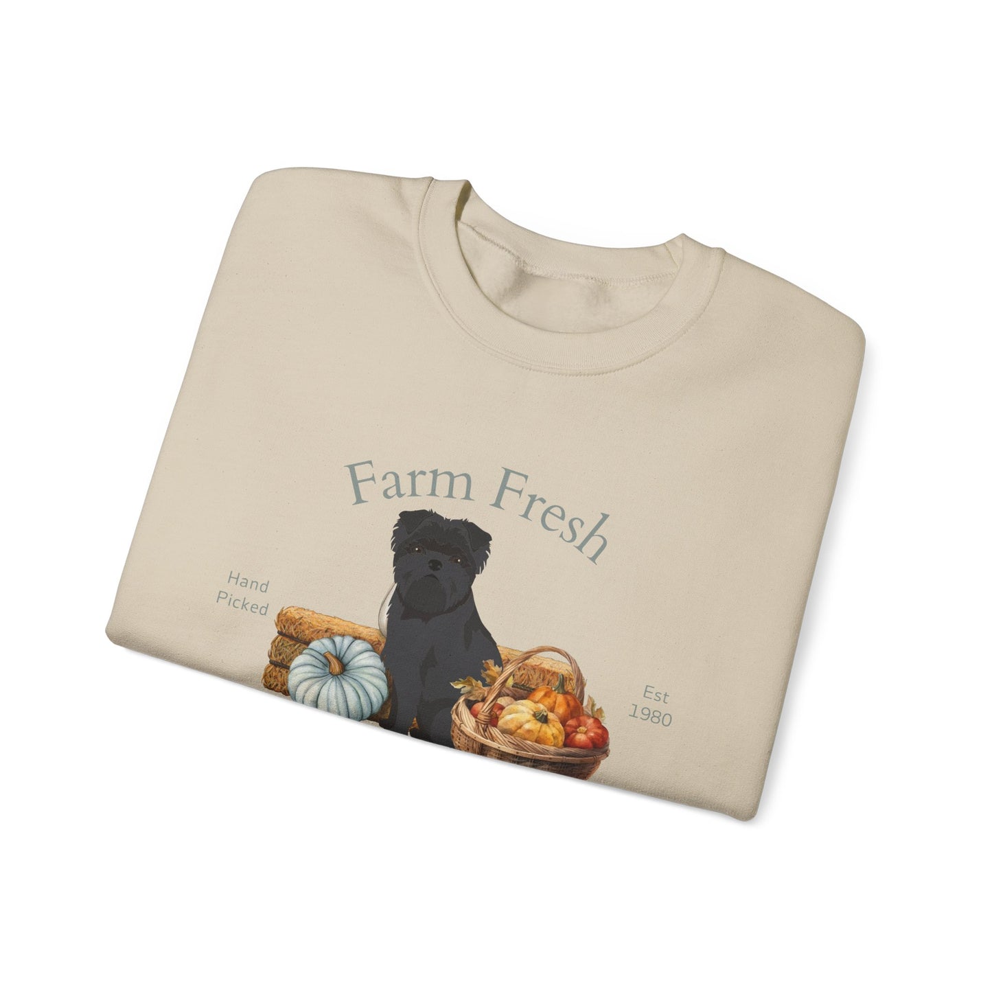 Affenpinscher Dog Fall Farm Fresh Unisex Heavy Blend Crewneck Sweatshirt