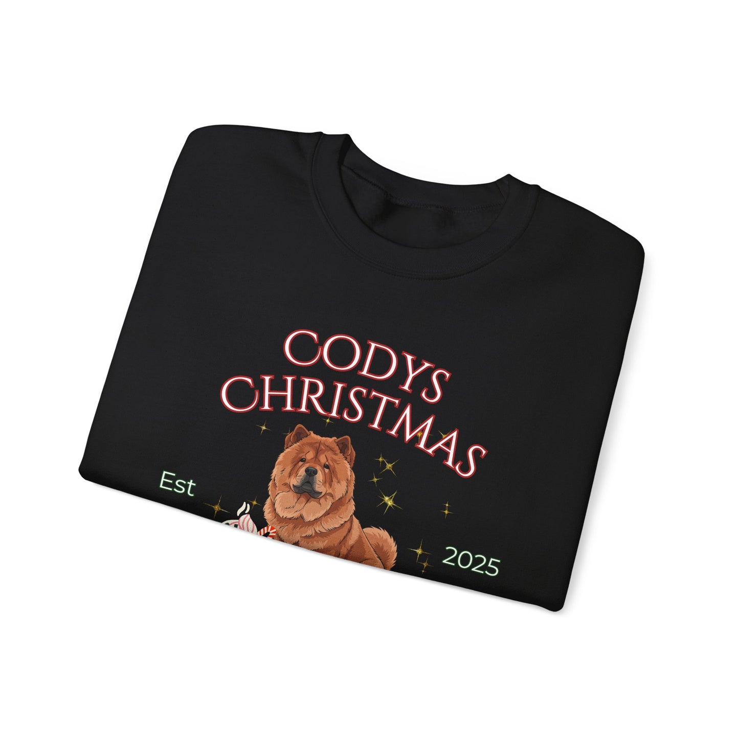 Chow Chow Dog Christmas Social Club Unisex Heavy Blend Crewneck Sweatshirt Custom Name