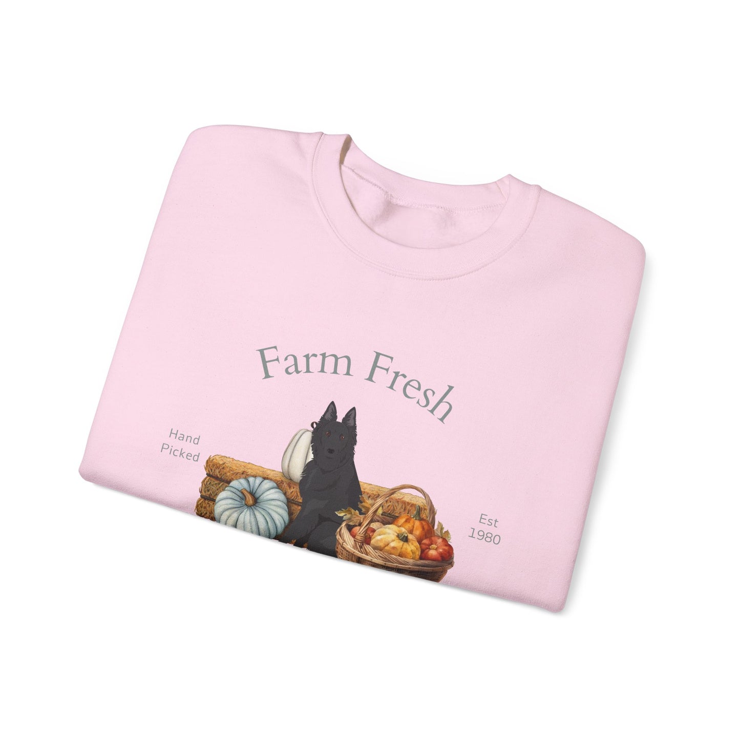Belgian Sheepdog Dog Fall Farm Fresh Unisex Heavy Blend Crewneck Sweatshirt