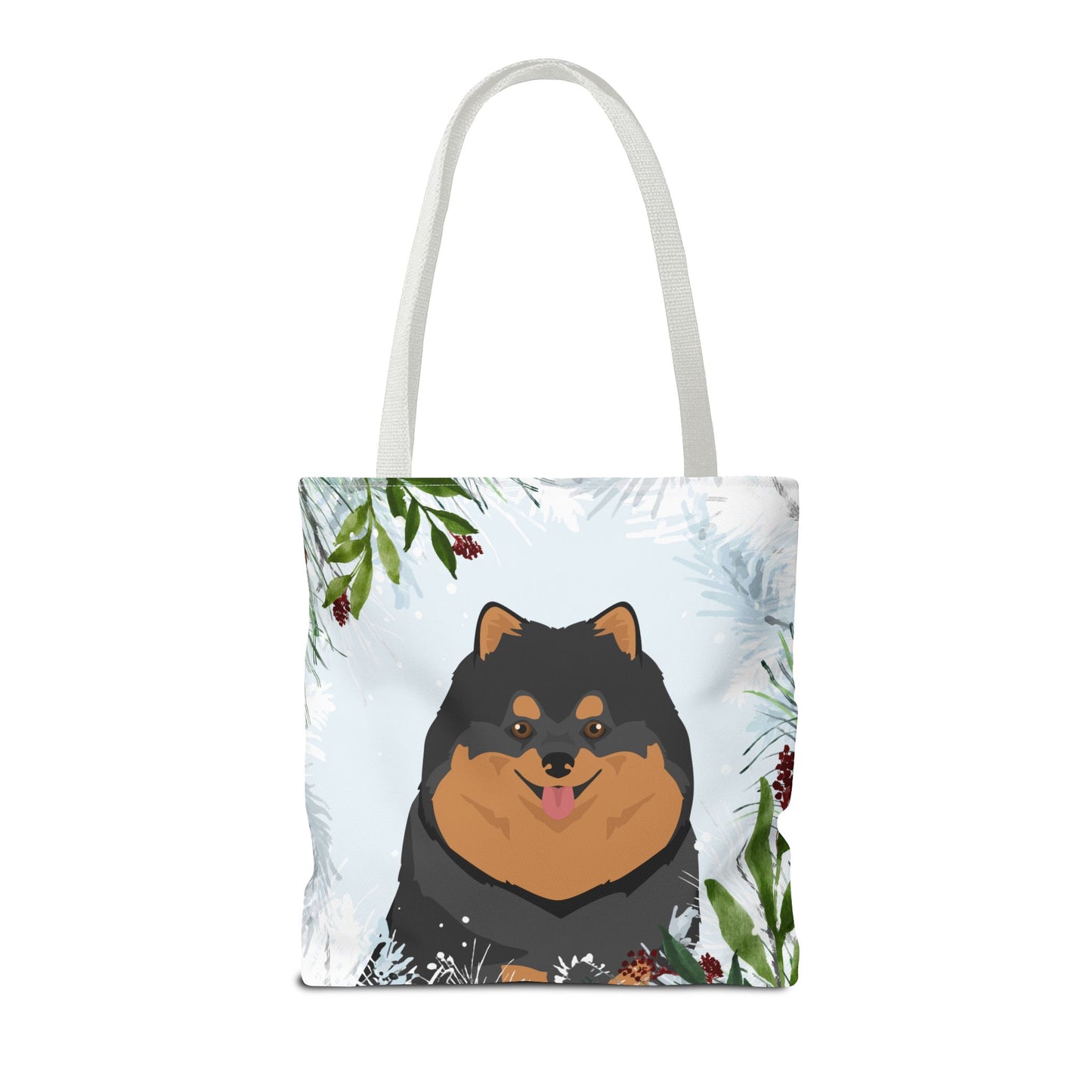 Pomeranian Dog Christmas Holiday Tote Bag 16x16