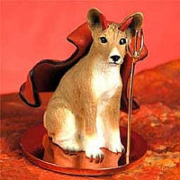 Basenji Dog Devil Figurine