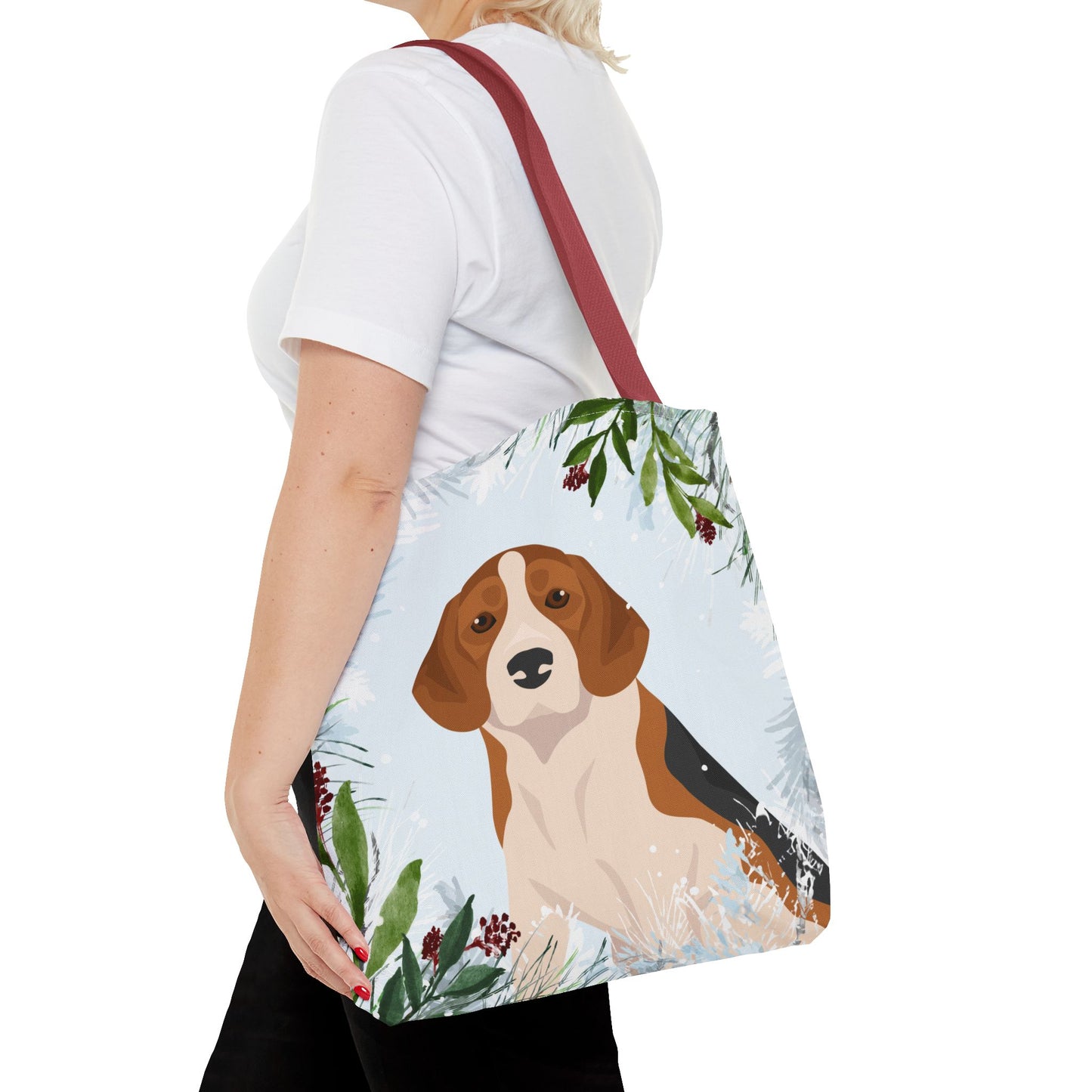 Beagle Dog Christmas Holiday Tote Bag 16x16