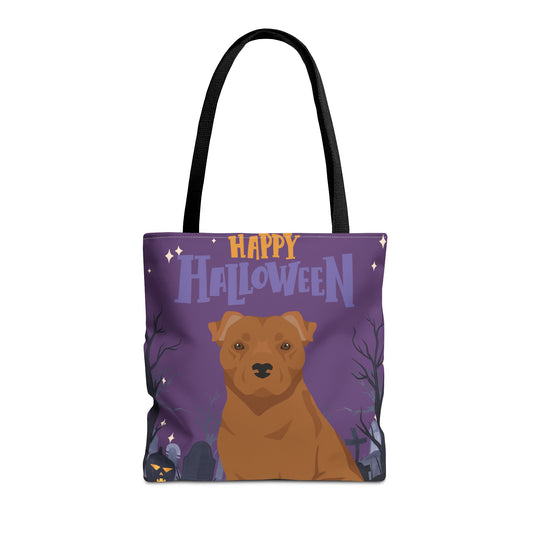 Staffordshire Bull Terrier Dog Happy Halloween Tote Bag 16x16
